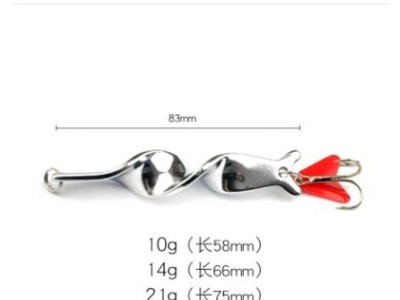 工厂直销旋转王亮片螺旋高速螺旋转亮片路亚饵淡水金属硬饵图3
